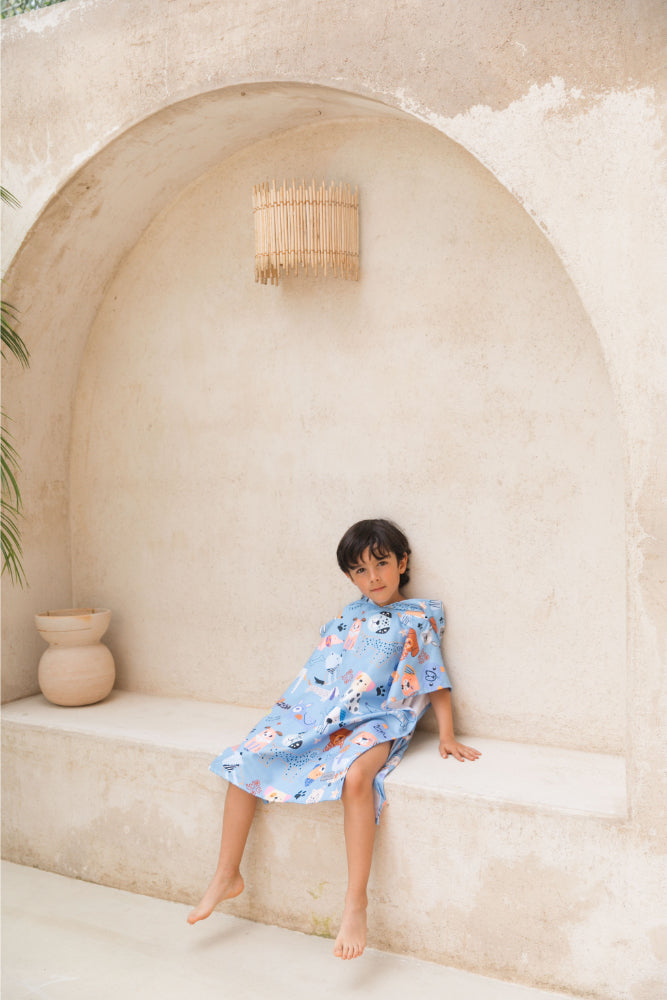 MANTTA PONCHO TOALLA DE MICROFIBRA PERRITOS