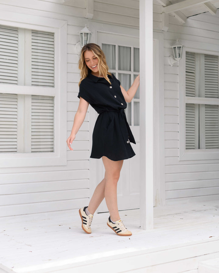 NITTA BONITA VESTIDO VERA COTTON NEGRO