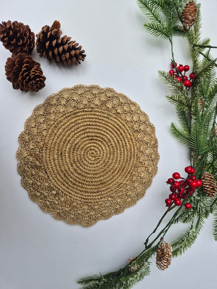 NATIVA DISEÑO SET INDIVIDUALES GIRASOL X6 CON PORTAVASOS