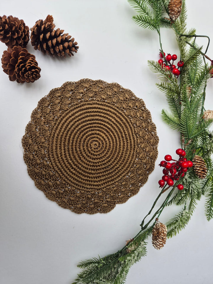 NATIVA DISEÑO SET INDIVIDUALES GIRASOL X6 CON PORTAVASOS