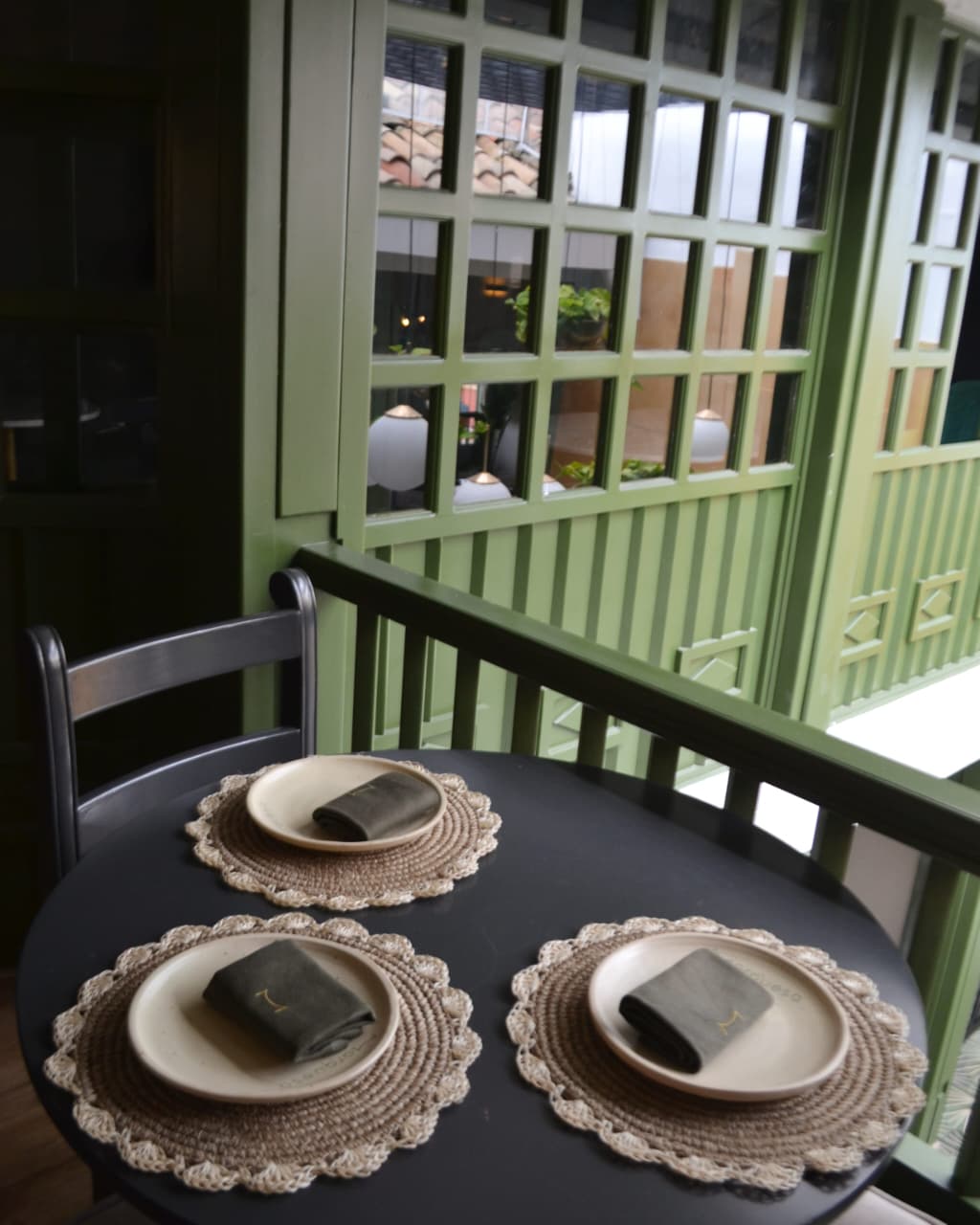 NATIVA DISEÑO SET INDIVIDUALES ABANICO X6 BORDE EN COLOR