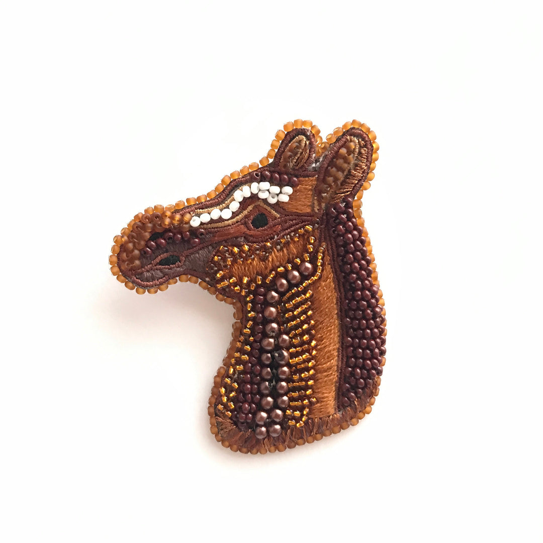 TUALÉ PT-0309 HORSE BROOCH