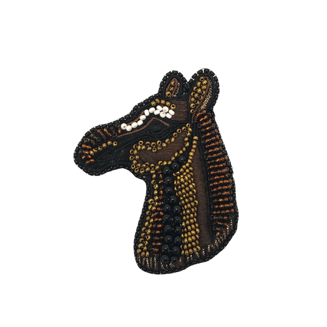 TUALÉ PT-0309 HORSE BROOCH