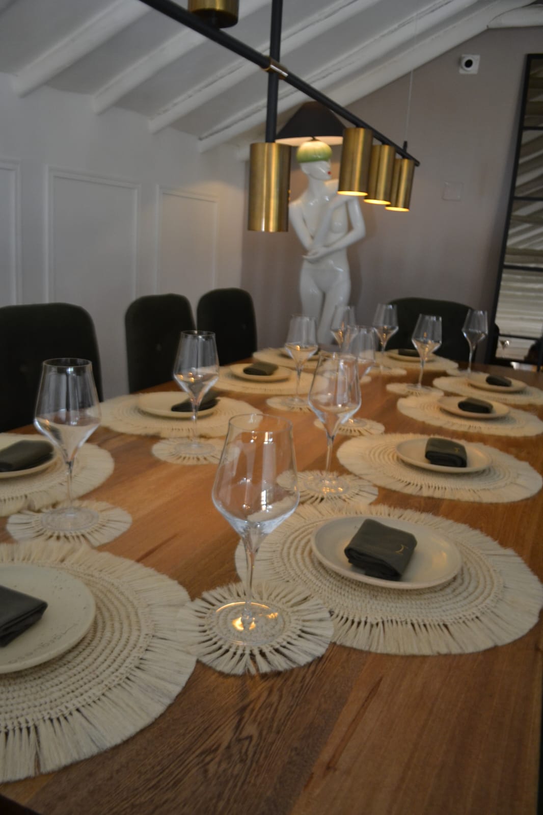 NATIVA DISEÑO SET INDIVIDUALES FLECOS X6 CON PORTAVASOS