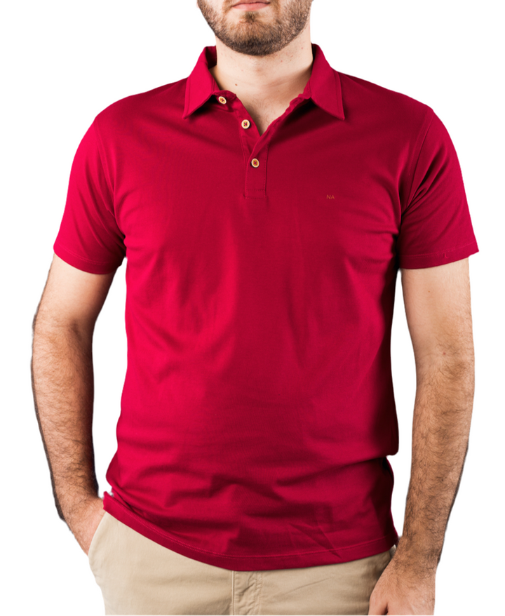 NEW ANCHOR POLO ROJO OCRE NA