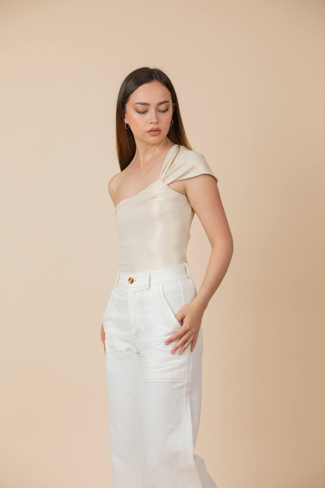 ULLA ULLA COTTON LINEN PANTALÓN BLANCO