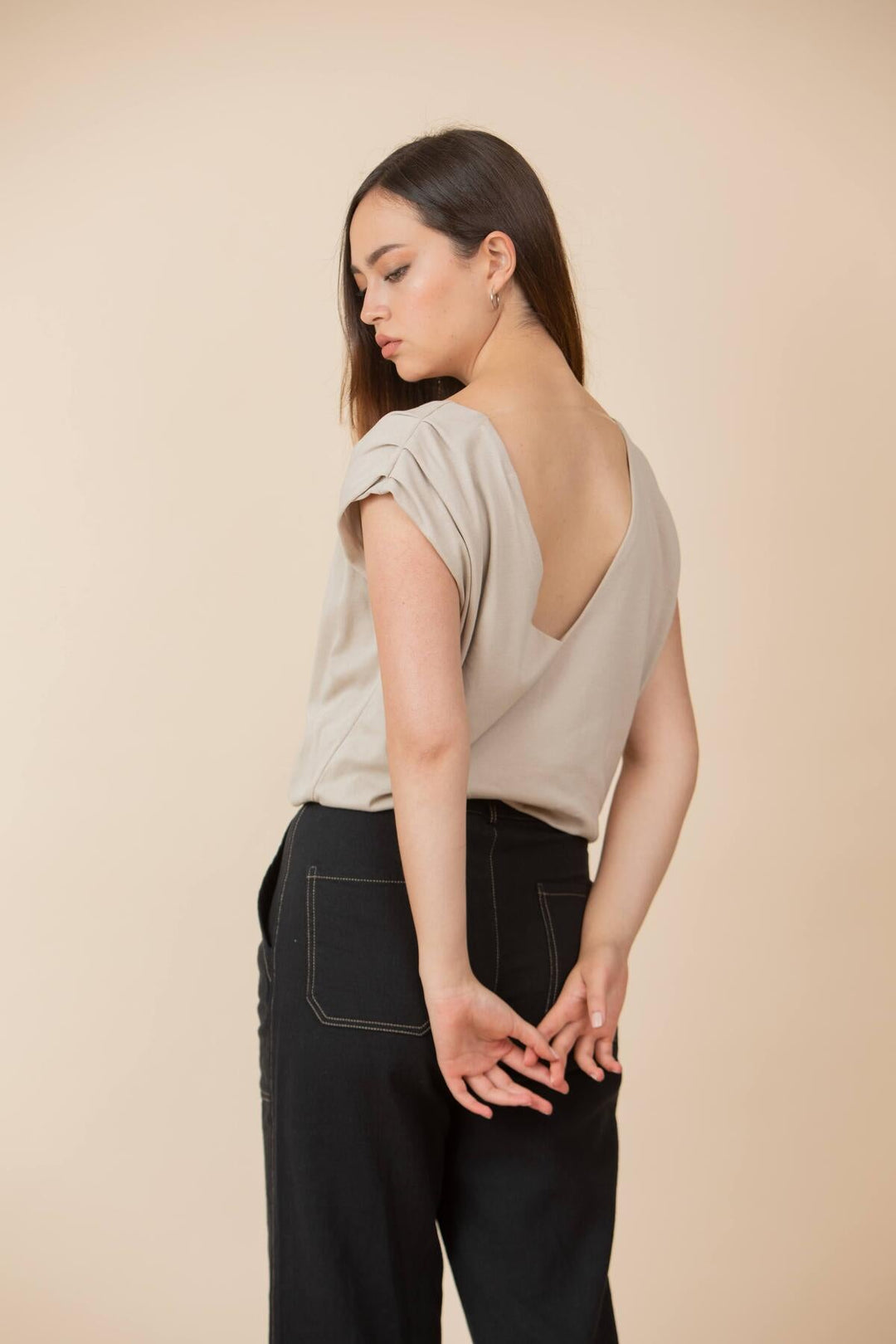 ULLA ULLA COTTON LINEN PANTALÓN NEGRO
