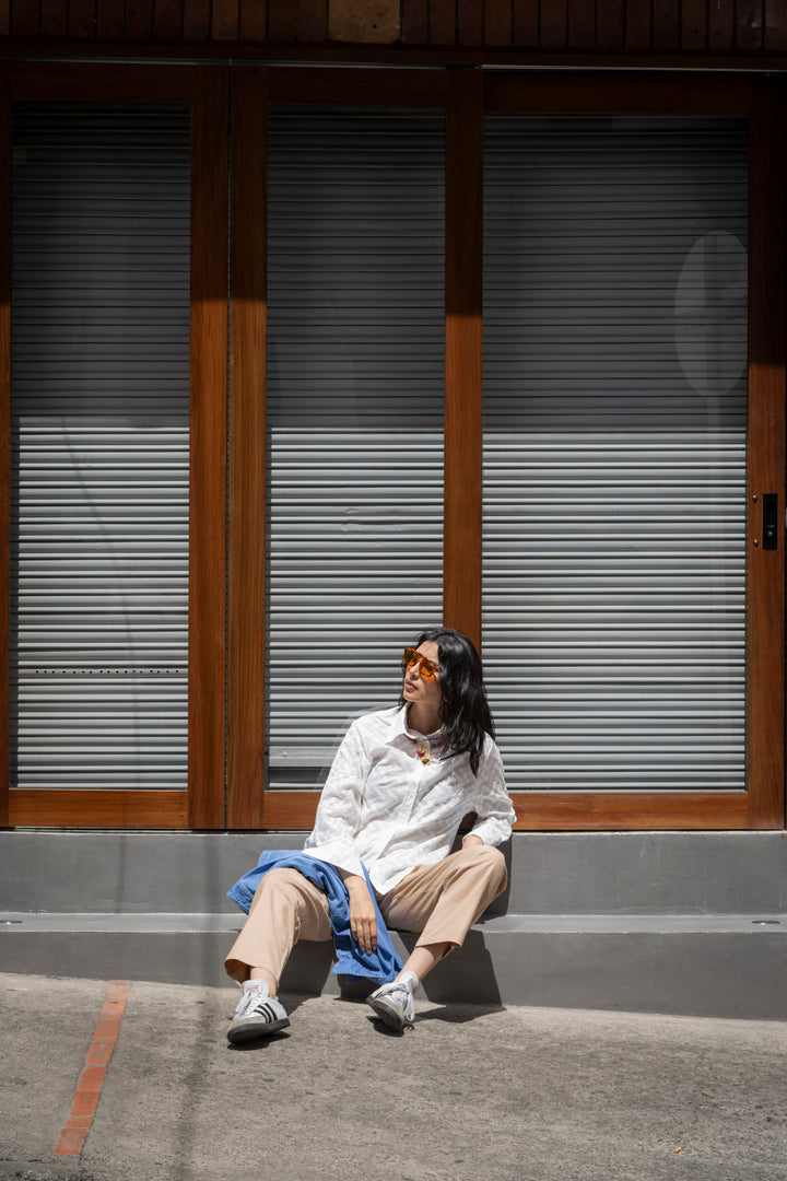 AURA THE LABEL BRISSA BLOUSE WHITE