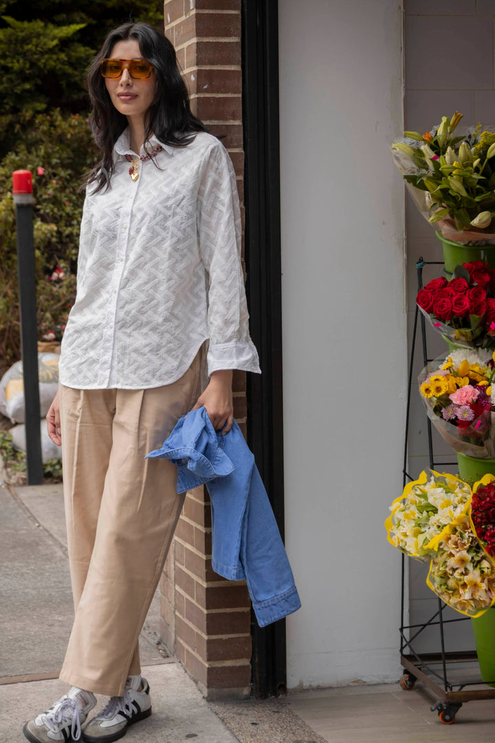 AURA THE LABEL BRISSA BLOUSE WHITE