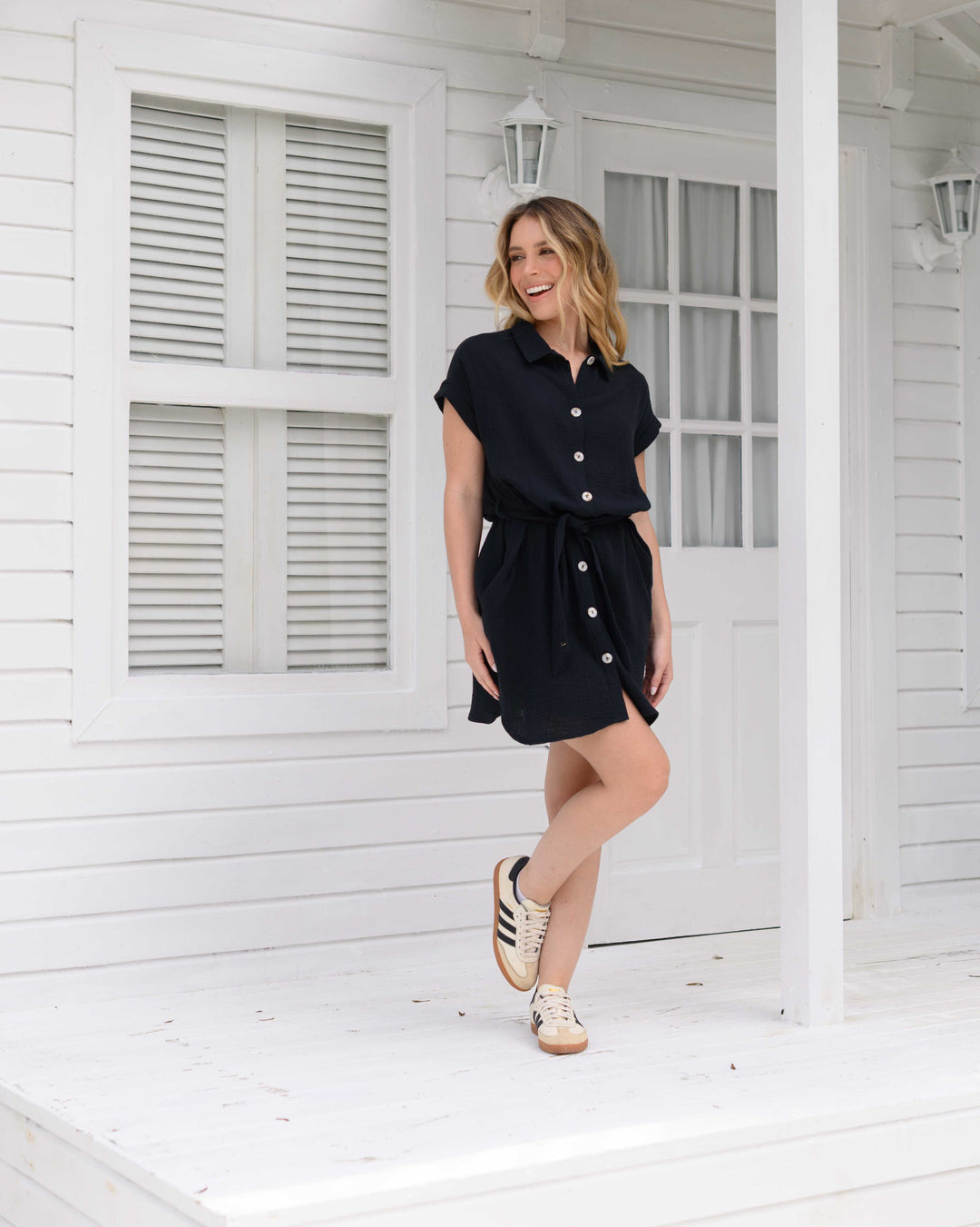 NITTA BONITA VESTIDO VERA COTTON NEGRO