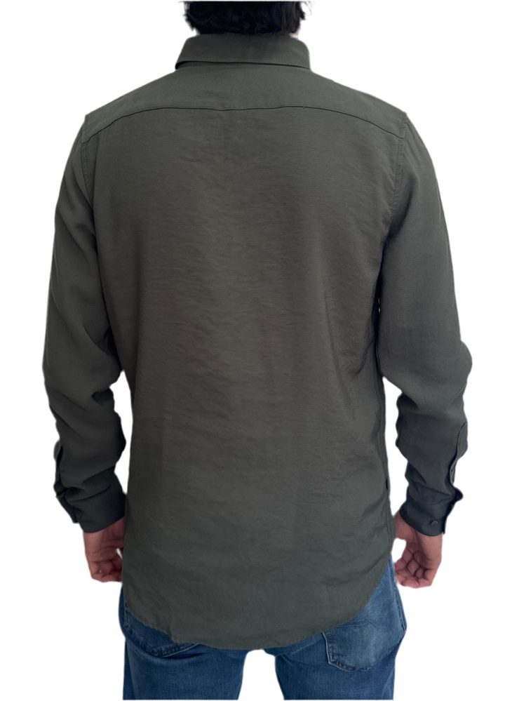 NEW ANCHOR CAMISA VERDE OSCURO RAYON