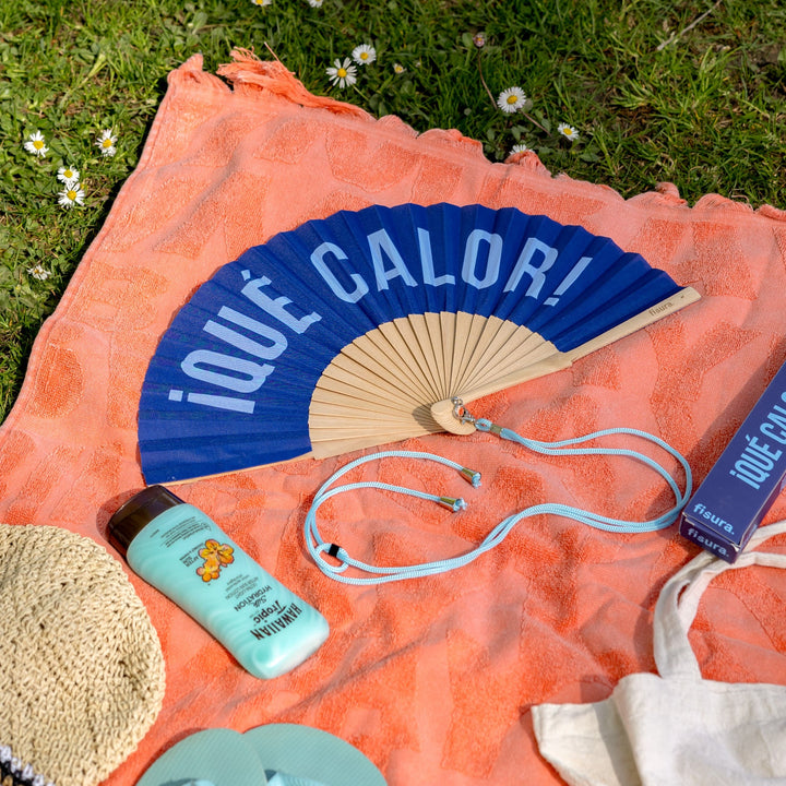 18 RAZONES  ABANICO QUÉ CALOR AZUL