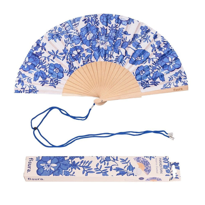 18 RAZONES  ABANICO FLORAL AZÚL - NUEVO