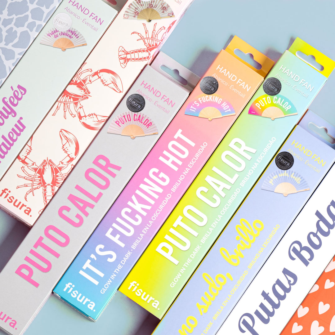 18 RAZONES  ABANICO PUTO CALOR ARCOIRIS  BRILLA EN LA OSCURIDAD