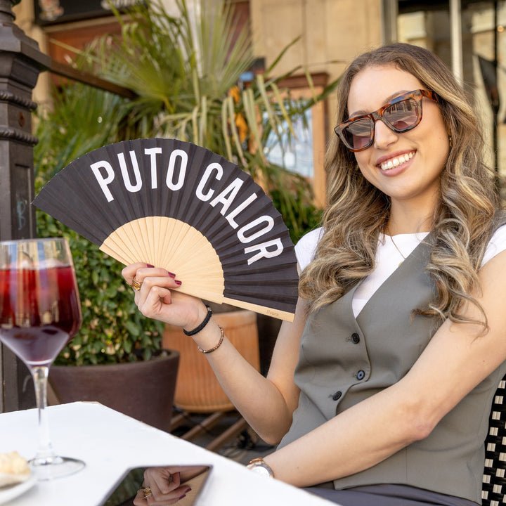 18 RAZONES  ABANICO PUTO CALOR NEGRO