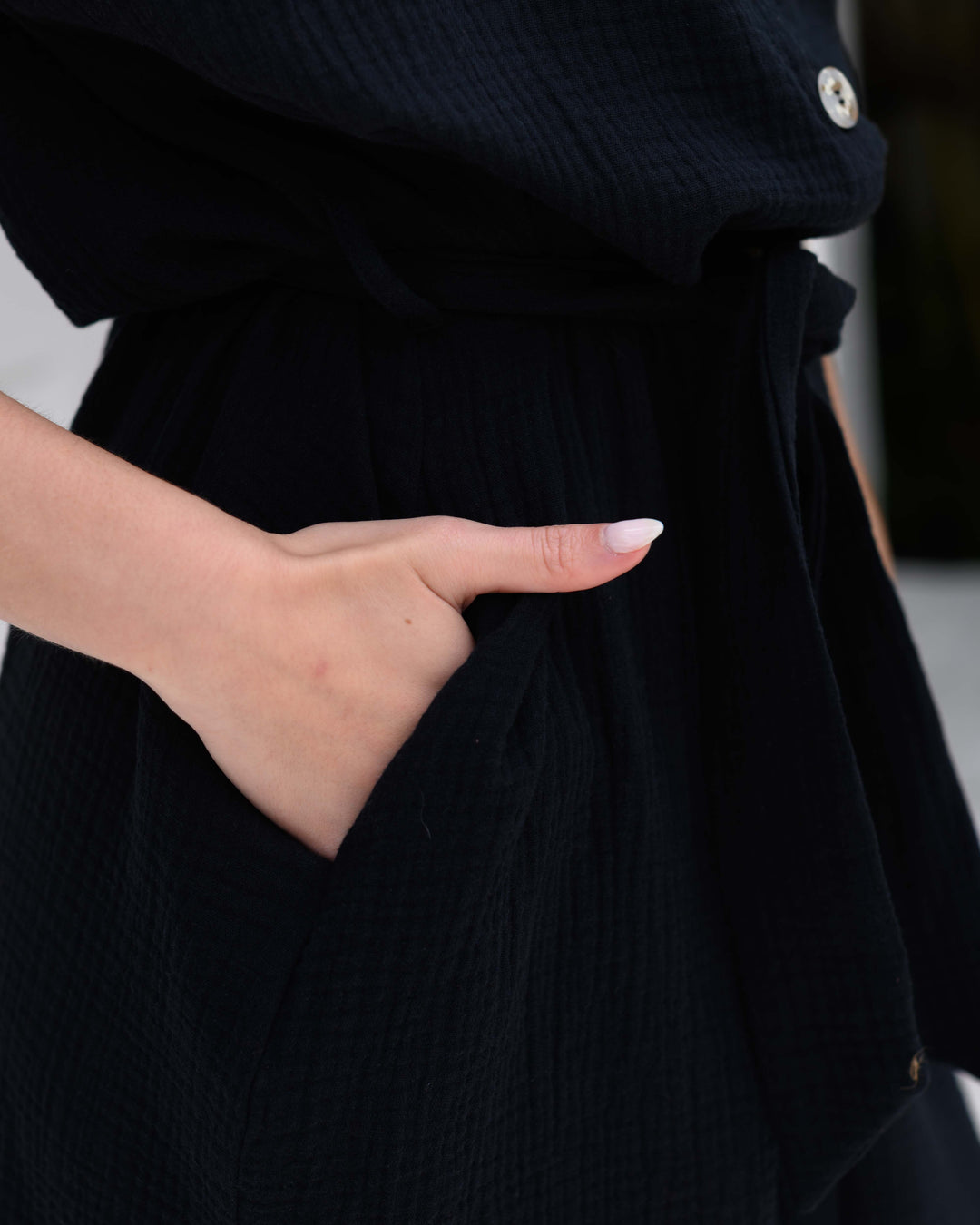 NITTA BONITA VESTIDO VERA COTTON NEGRO