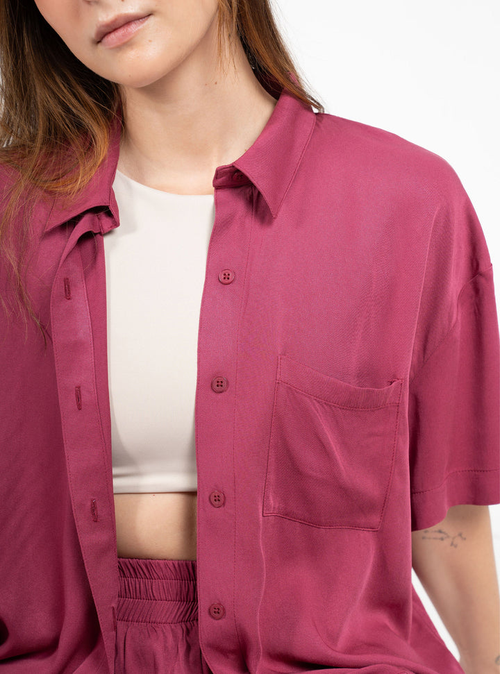 ONCE SHIRT BREEZY MANGA CORTA - WINE