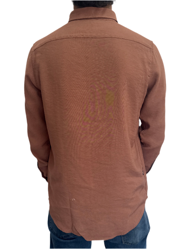 NEW ANCHOR CAMISA CAFÉ RAYON
