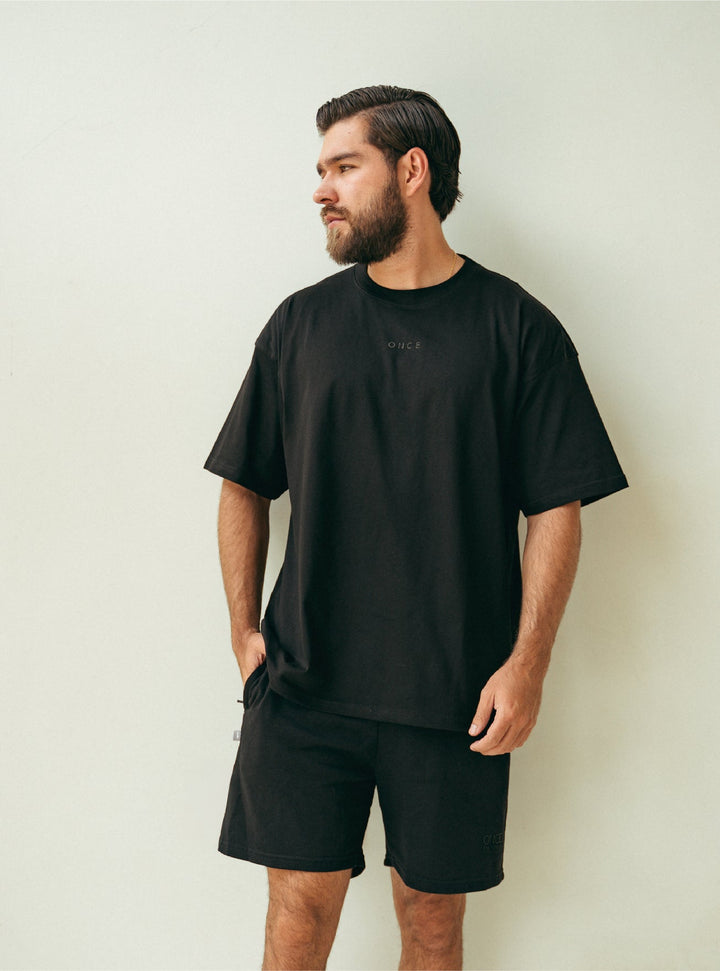 ONCE CAMISETA OVERSIZE UNISEX - BLACK SOLID