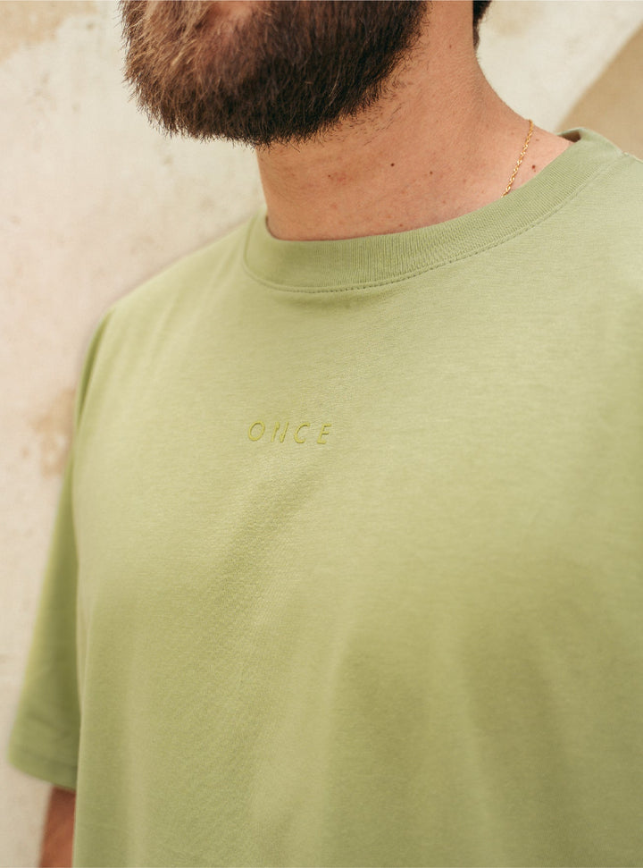 ONCE CAMISETA OVERSIZE UNISEX - MATCHA SOLID