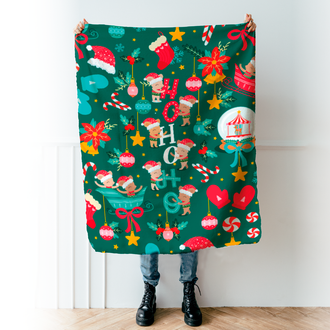 LA PEQUEÑA GALERIA COBIJA NAVIDEÑA VERDE