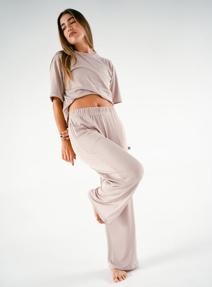 ONCE COZY RIB SET - LATTE