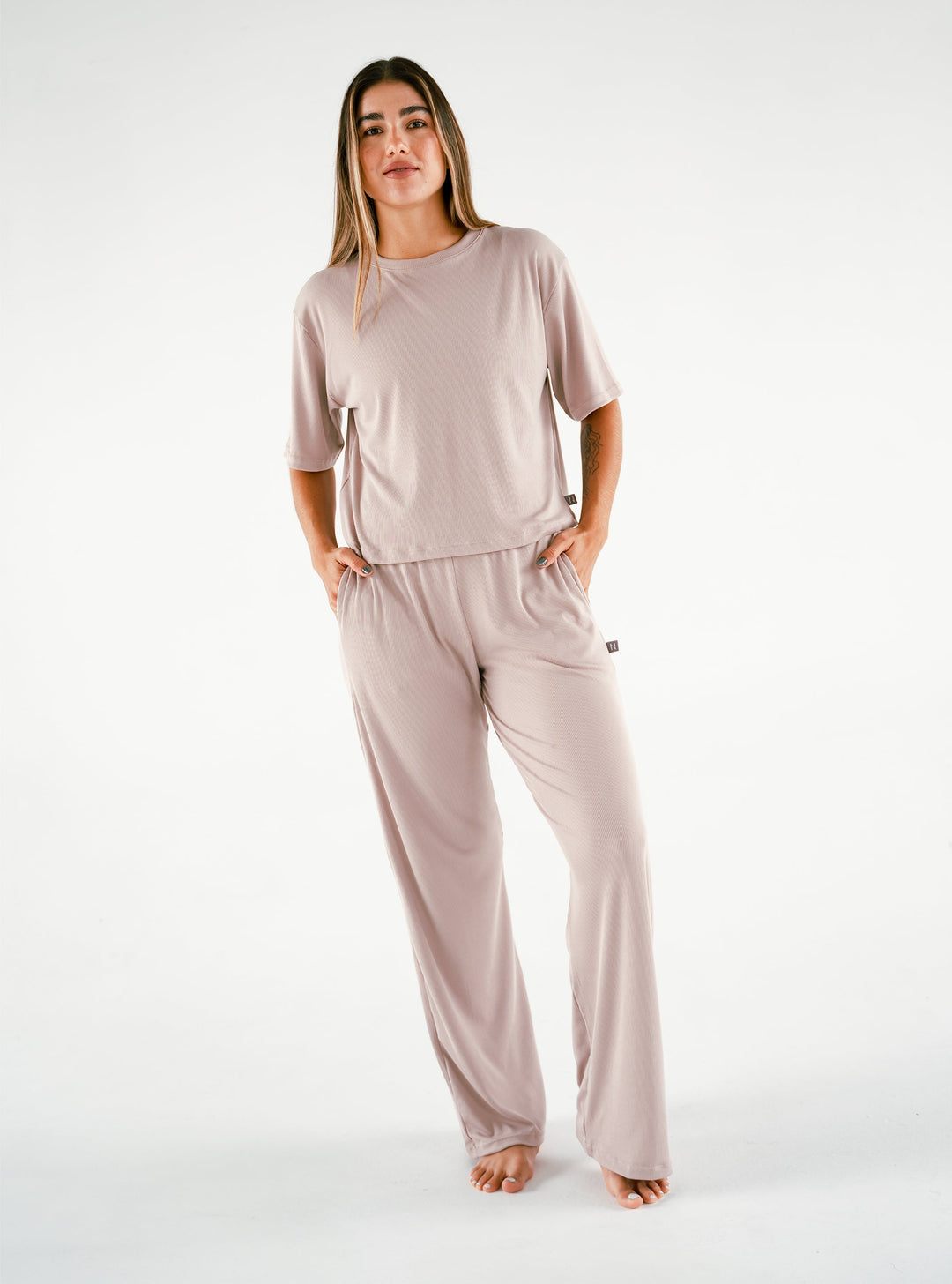 ONCE COZY RIB SET - LATTE