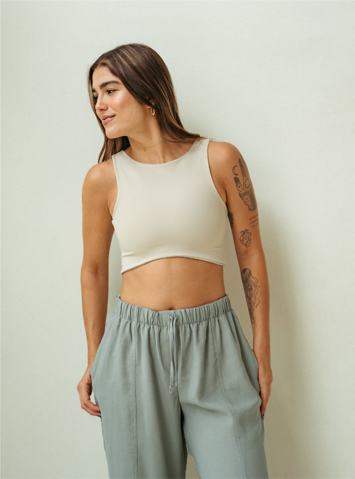 ONCE CROP TOP SOFT - SAND