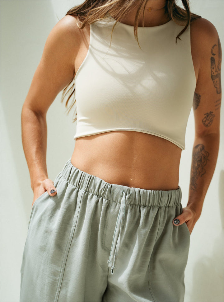 ONCE CROP TOP SOFT - SAND