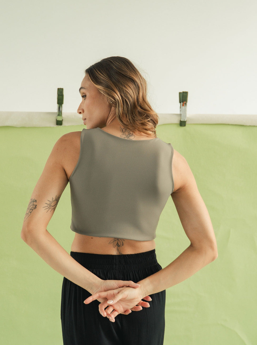 ONCE CROP TOP SOFT - SMOKE