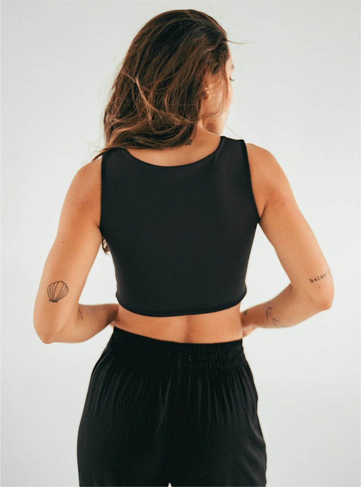 ONCE CROP TOP SOFT - BLACK