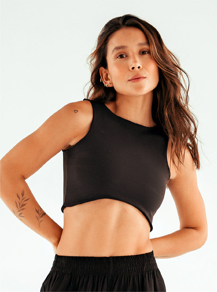 ONCE CROP TOP SOFT - BLACK