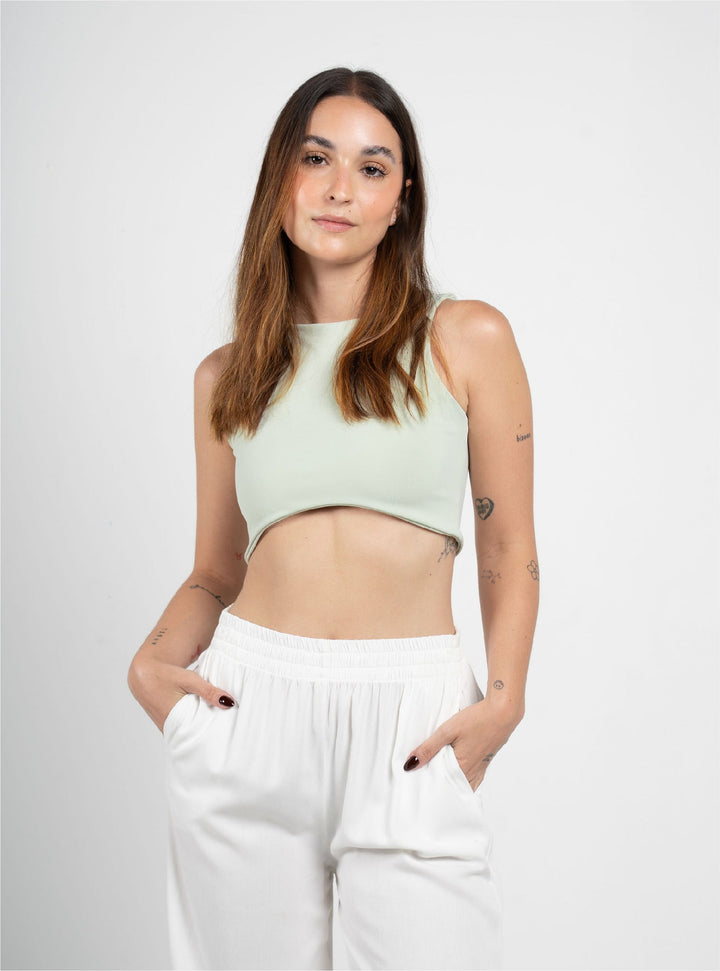 ONCE CROP TOP SOFT - MATCHA