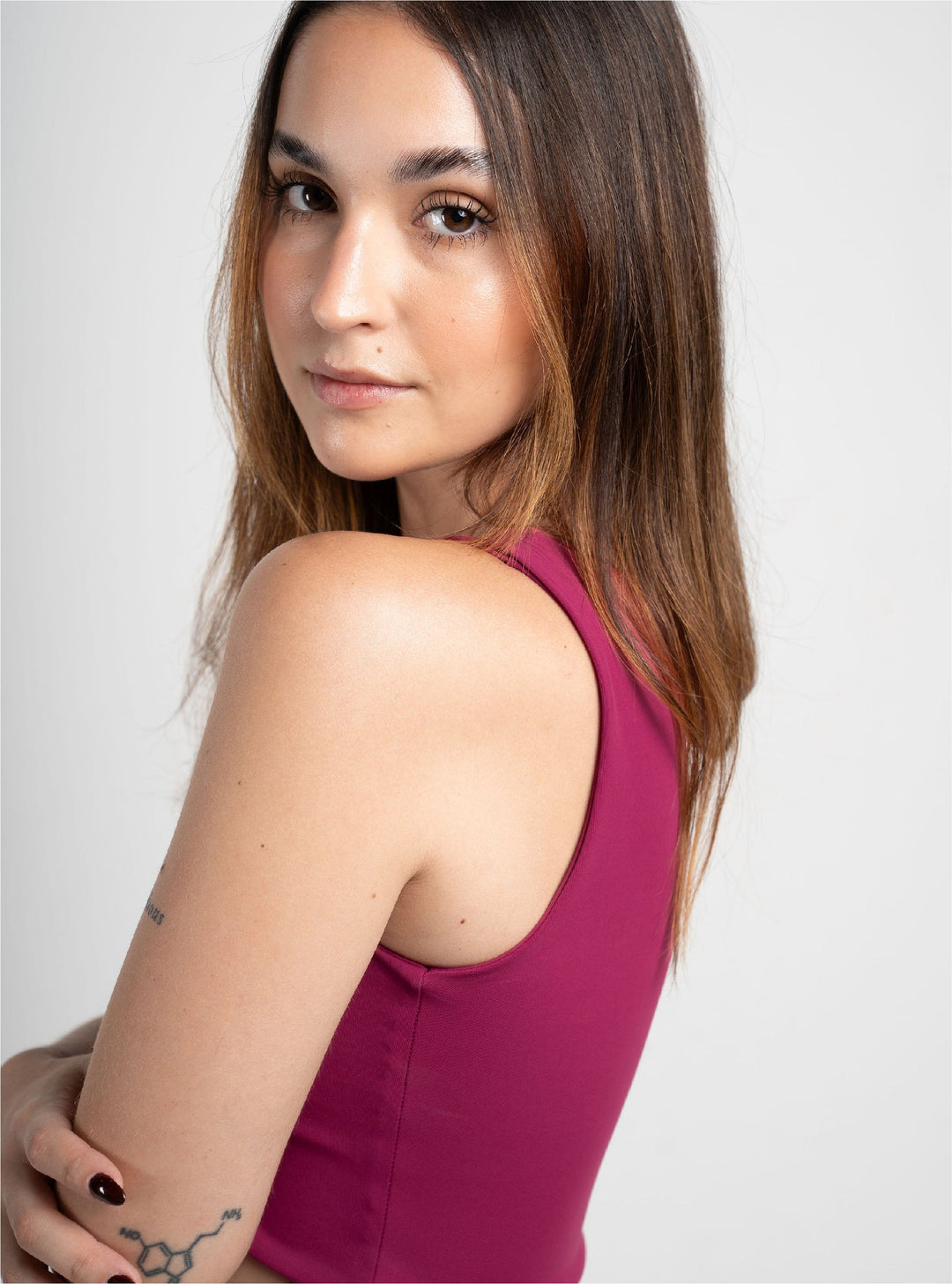 ONCE CROP TOP SOFT - WINE