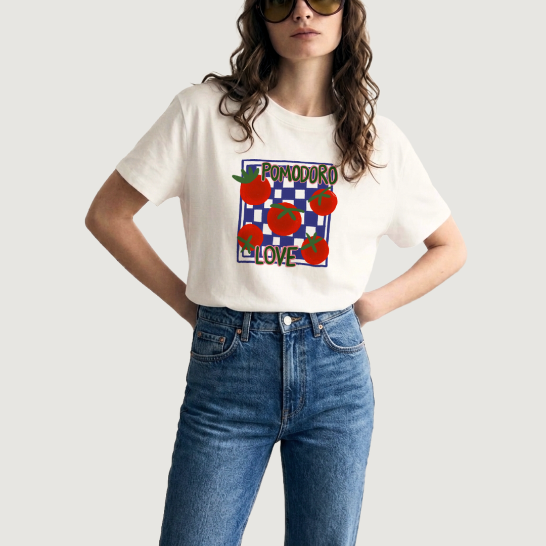 MONLE CAMISETA IVORY POMODORO LOVE
