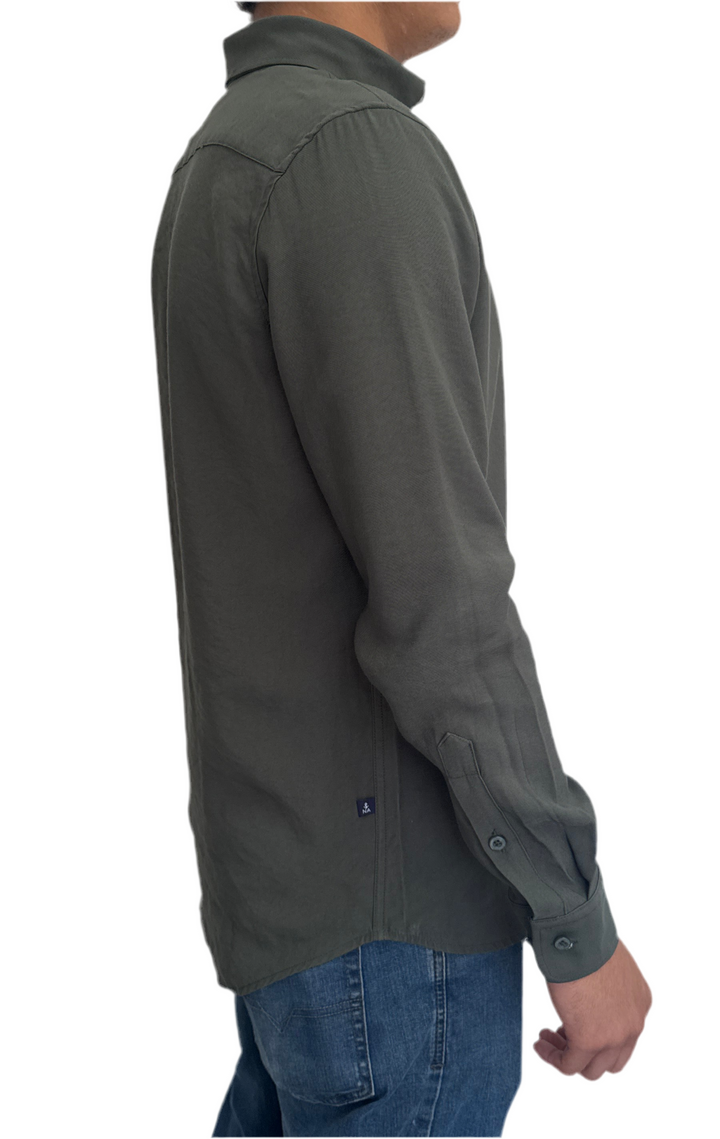 NEW ANCHOR CAMISA VERDE OSCURO RAYON
