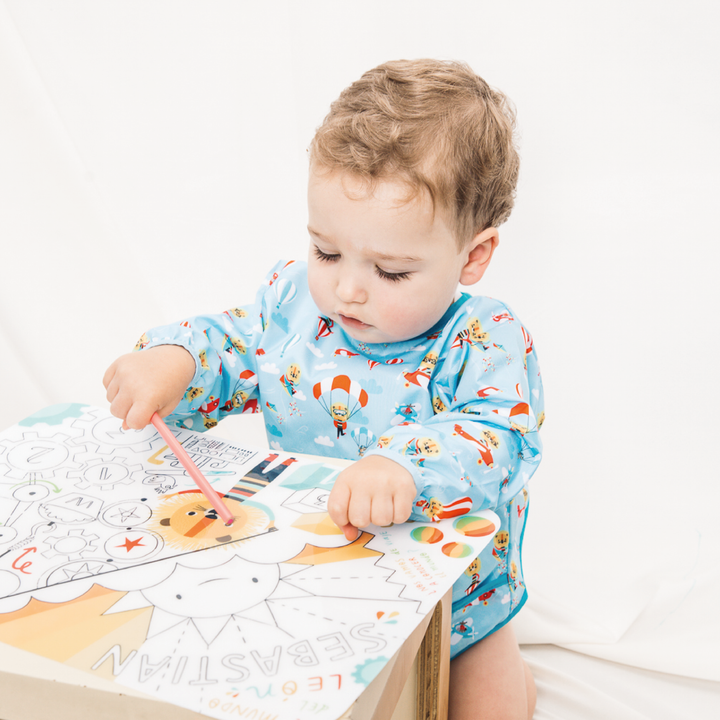 LA PEQUEÑA GALERIA BABERO MANGA LARGA SEBASTIAN