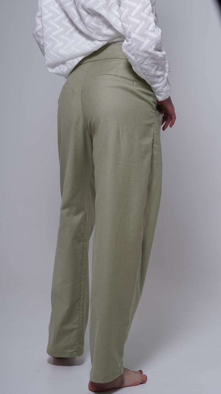 AURA THE LABEL LOLA BARREL PANTS GREEN