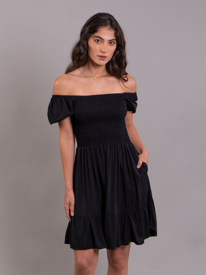 NITTA BONITA VESTIDO MAITE PLANE BLACK