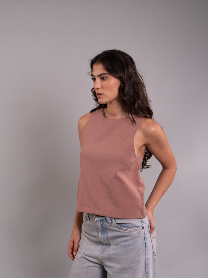 NITTA BONITA BLUSA CATA PLANE COCOA