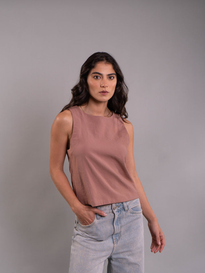 NITTA BONITA BLUSA CATA PLANE COCOA