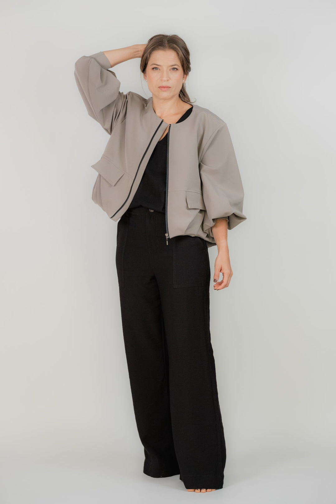 ULLA ULLA CHAQUETA BOMBY GRIS TALLA UNICA