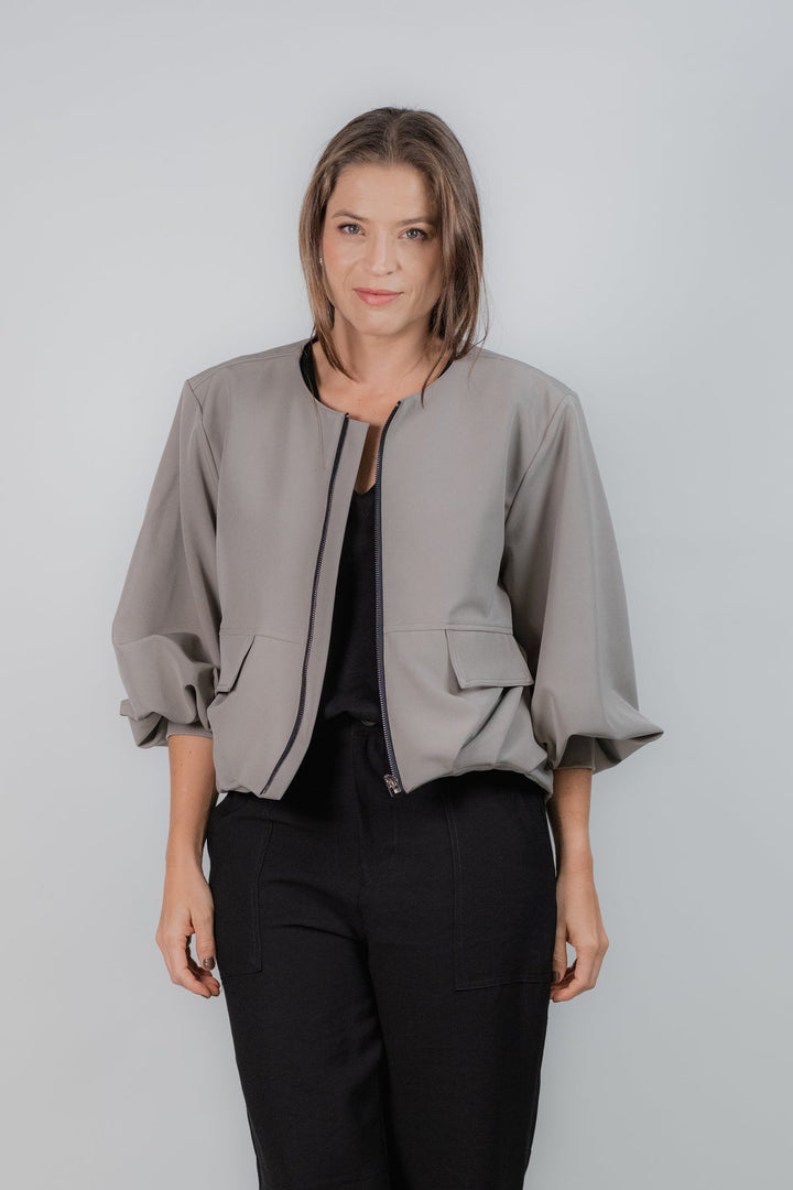 ULLA ULLA CHAQUETA BOMBY GRIS TALLA UNICA