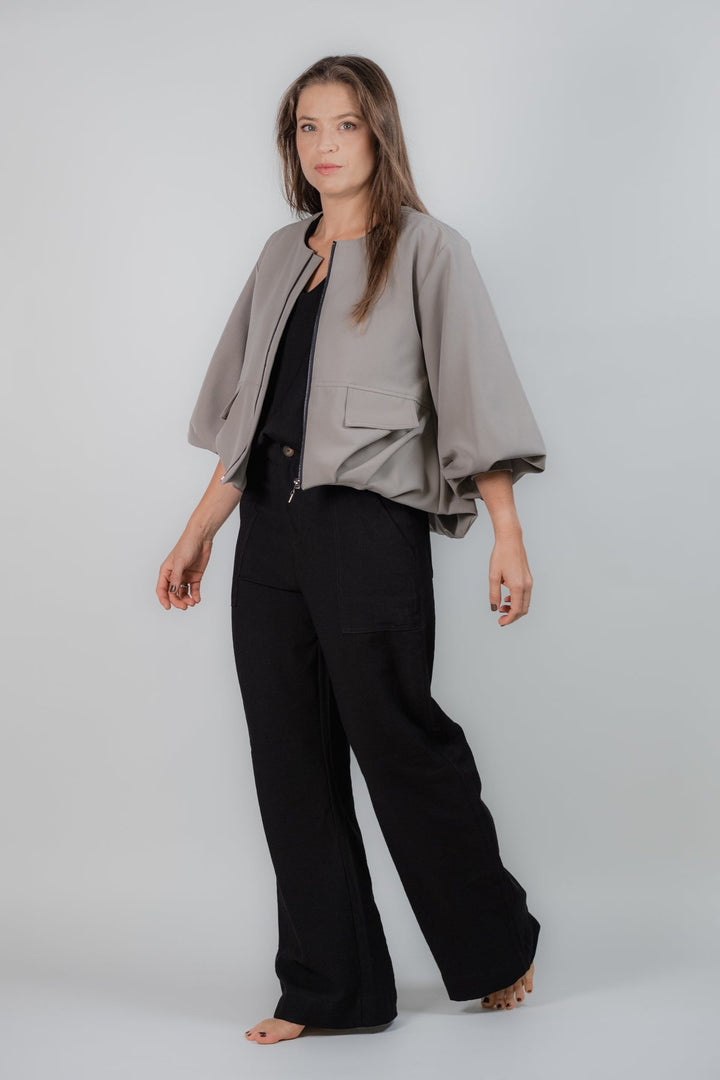 ULLA ULLA CHAQUETA BOMBY GRIS TALLA UNICA