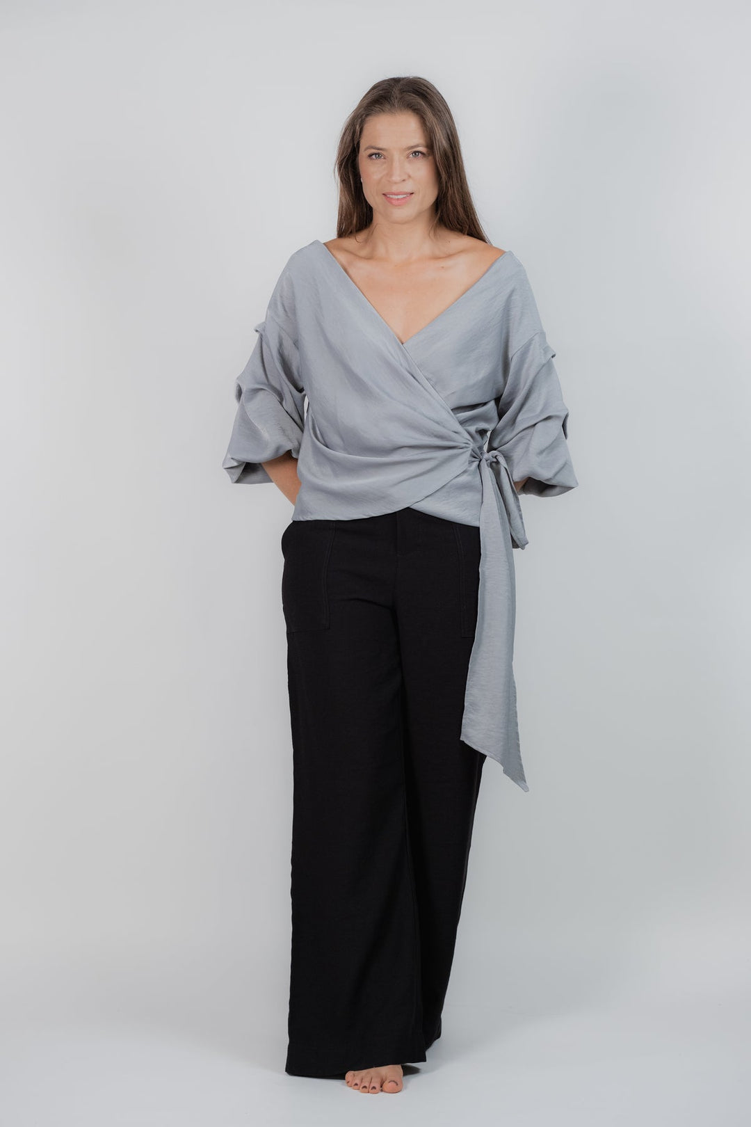 ULLA ULLA BLUSA ORYANA GRIS TALLA UNICA