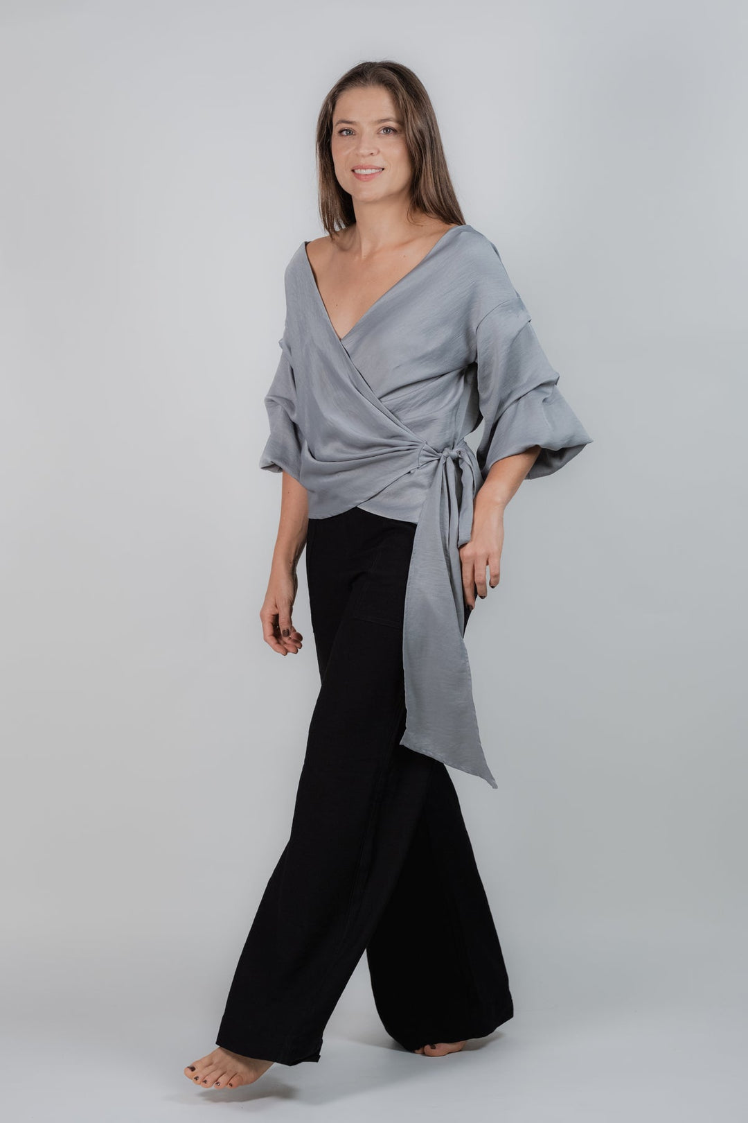 ULLA ULLA BLUSA ORYANA GRIS TALLA UNICA