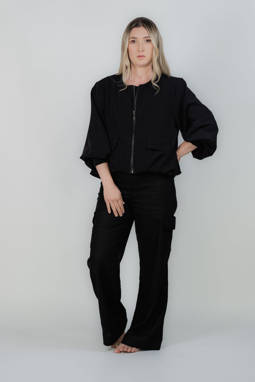 ULLA ULLA CHAQUETA BOMBY NEGRA TALLA UNICA