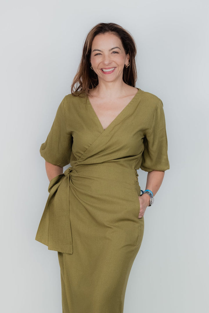 ULLA ULLA BATA WRAP LINO ACEITUNA