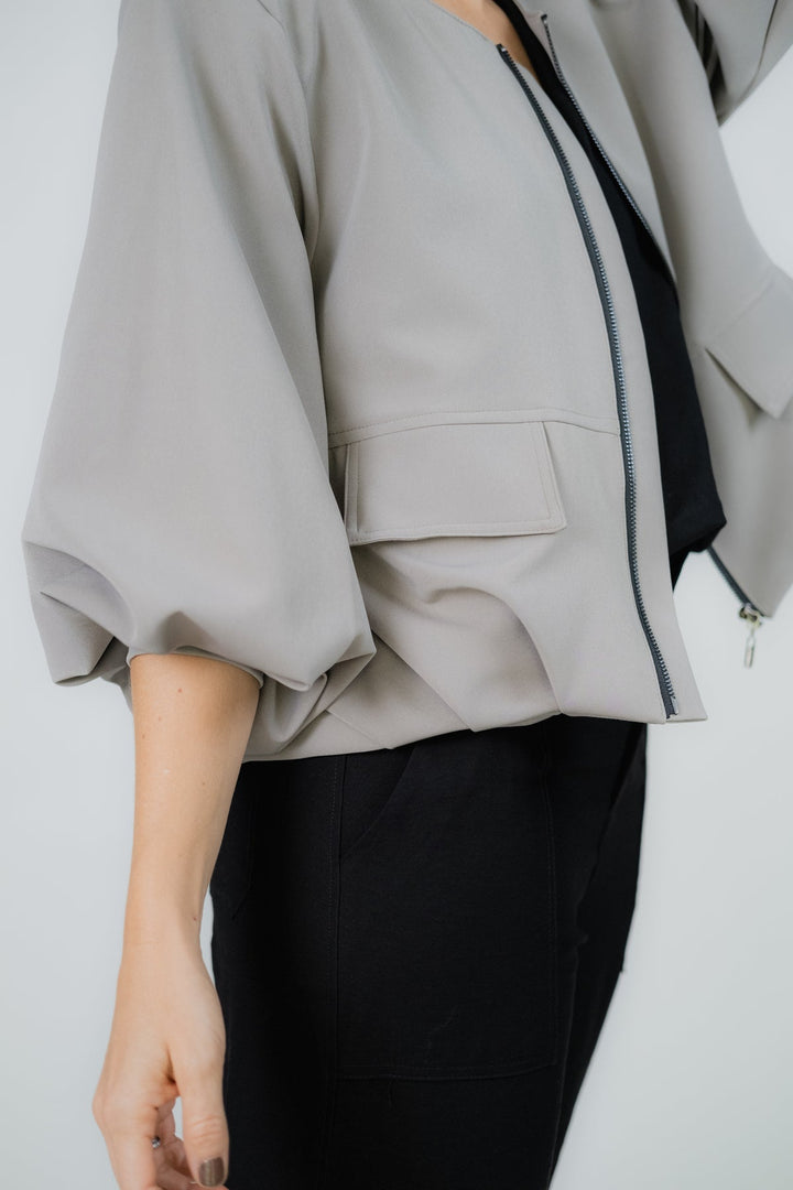ULLA ULLA CHAQUETA BOMBY GRIS TALLA UNICA