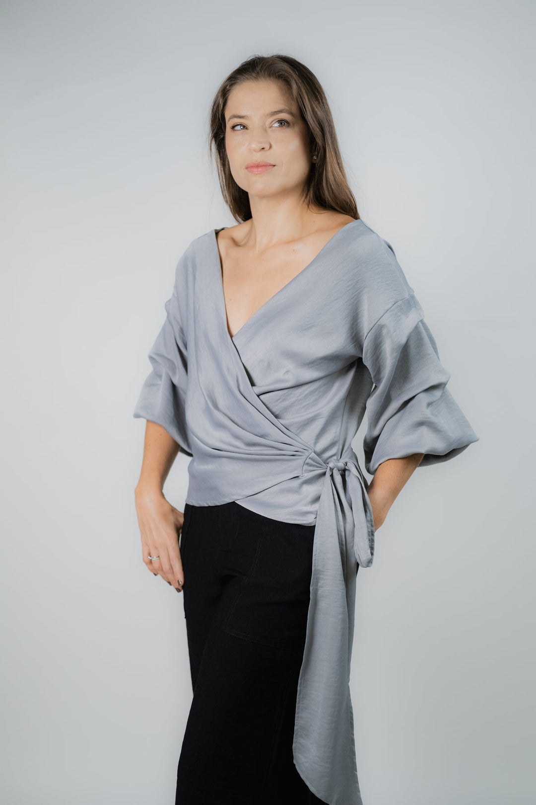 ULLA ULLA BLUSA ORYANA GRIS TALLA UNICA